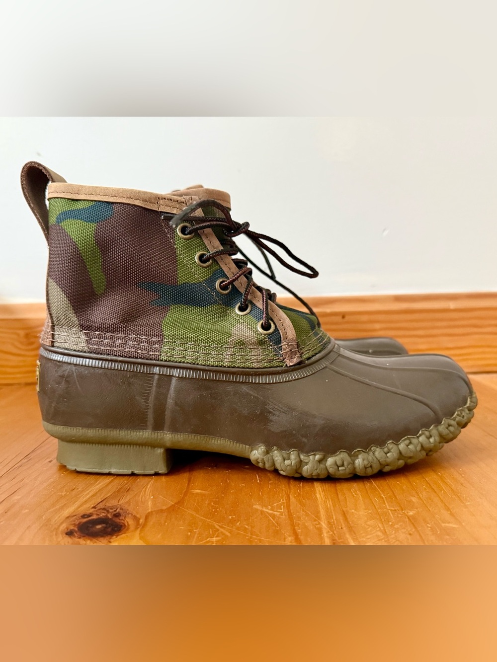 L.L. Bean Kids Camo Bean Boots, Unlined | Size 5 Medium (DM)